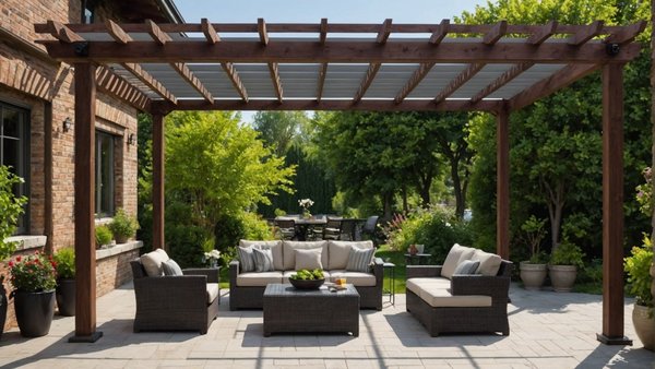 Sublimer une pergola bioclimatique avec store grâce à des meubles tendance
